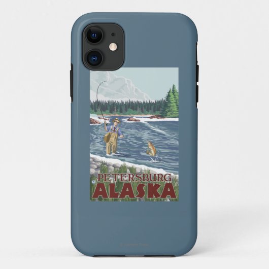 Coques Case-Mate iPhone Pêcheur de mouche - Pétersbourg, Alaska (Dos)