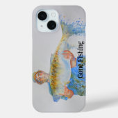 Coques Case-Mate iPhone Pêcheur peinture d'aquarelle parti pêche (Verso)