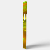 Coques Case-Mate iPhone Peel vert orange numérique sur texture rugueuse ja (Verso / Droite)