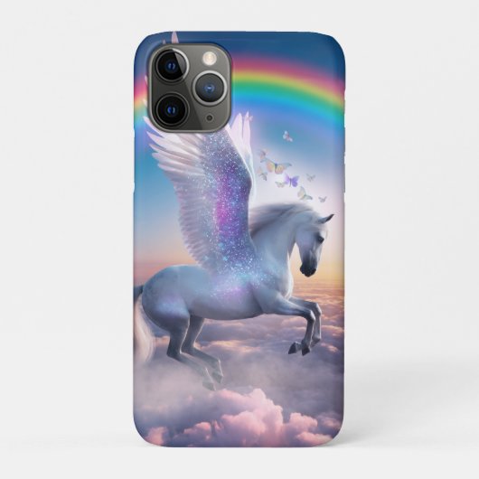 Coques Case-Mate iPhone Pégase avec arc-en-ciel (Dos)