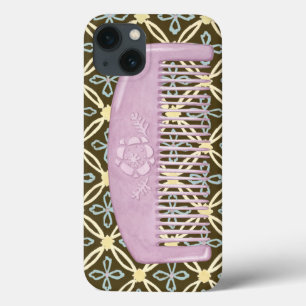 Coques Pour iPhone Peigne de lavande sur l'arrière - plan de chocolat