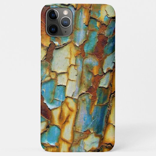 Coques Case-Mate iPhone Peinture à chips bleu rouillé (Dos)