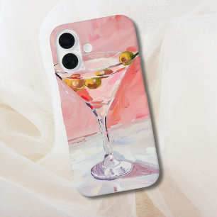Coques iPhone 16 Peinture à cocktails Martini