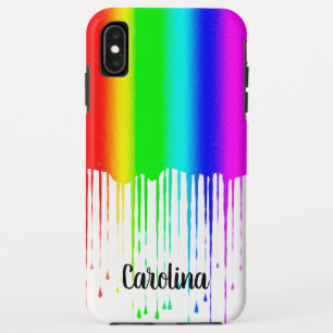 Case-Mate iPhone Case Peinture à goutte arc-en-ciel, personnalisée avec