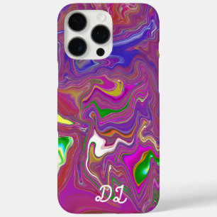 Coques iPhone 16 Pro Max Peinture à huile liquide Abstraite marbrée unique