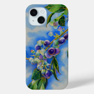 Coque Pour iPhone 15 peinture à l'aquarelle de bleuet