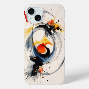 Coque iPhone 15 Mini Peinture à l'aquarelle Doodle