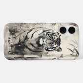 Coques Case-Mate iPhone Peinture à l'encre de bambou de tigre (Verso (horizontal))