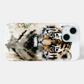 Coques Case-Mate iPhone Peinture à l'encre de Tiger Cub (Verso (horizontal))