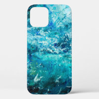  Peinture à l'huile abstraite montrant des vagues 