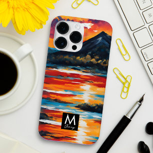 Coque Pour Pour iPhone 14 Pro Max Peinture à l'huile personnalisée Coucher du soleil