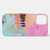 Coques Case-Mate iPhone Peinture abstraite blanche et rouge (Verso (horizontal))