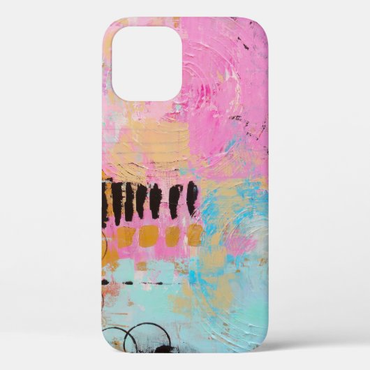 Coques Case-Mate iPhone Peinture abstraite blanche et rouge (Verso)