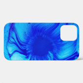 Coques Case-Mate iPhone Peinture abstraite bleue et turquoise (Verso (horizontal))