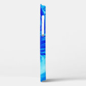 Coques Case-Mate iPhone Peinture abstraite bleue et turquoise (Verso / Gauche)