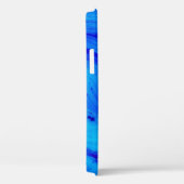 Coques Case-Mate iPhone Peinture abstraite bleue et turquoise (Verso / Droite)