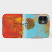 Coques Case-Mate iPhone Peinture abstraite d'art d'arbre de paysage (Dos (Horizontal))