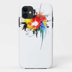 Coques Pour iPhone Peinture Abstraite de perroquets sauvages