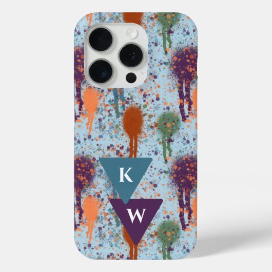 Coques Case-Mate iPhone Peinture Abstraite Drives splatter moderne Monogra (Verso)