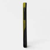 Coques Case-Mate iPhone Peinture abstraite noire et jaune (Dos/Gauche)