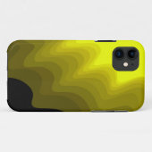 Coques Case-Mate iPhone Peinture abstraite noire et jaune (Dos (Horizontal))