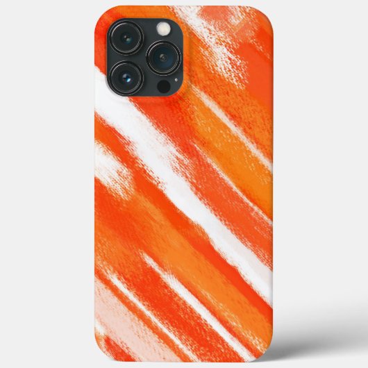 Coques Case-Mate iPhone Peinture Abstraite | Orange White Abstrait Art (Verso)