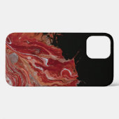Coques Case-Mate iPhone Peinture abstraite rouge et blanche (Verso (horizontal))