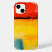 Coques Case-Mate iPhone Peinture Abstraite rouge moderne (Verso)