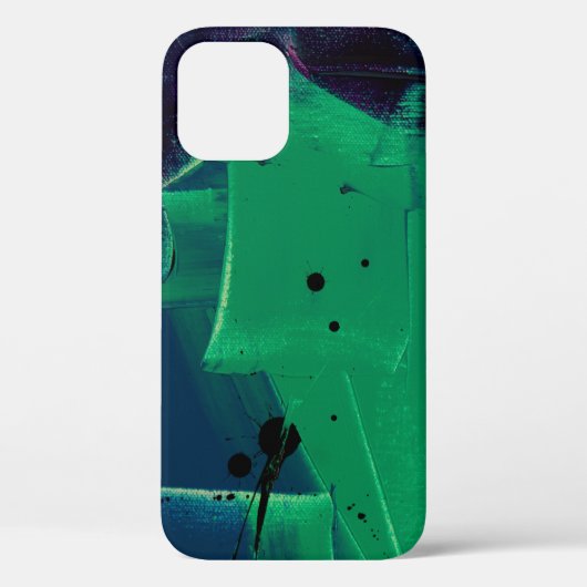 COQUES Case-Mate iPhone PEINTURE ABSTRAITE VERTE ET BLEUE (Verso)