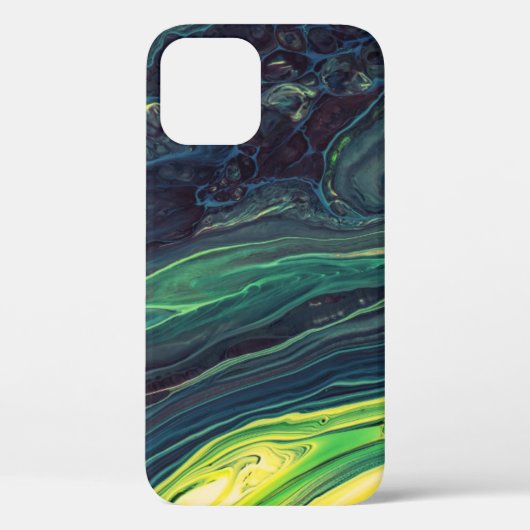 COQUES Case-Mate iPhone PEINTURE ABSTRAITE VERTE ET NOIRE (Verso)