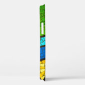 Coques Case-Mate iPhone Peinture abstraite verte et rouge (Verso / Droite)