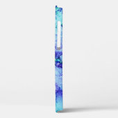 Coques Case-Mate iPhone Peinture abstraite violette et bleue (Verso / Gauche)