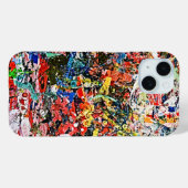Coques Case-Mate iPhone Peinture acrylique moderne - Art Abstrait dynamiqu (Verso (horizontal))