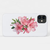 Coques Case-Mate iPhone Peinture aquarelle de fleur d'azalée (Dos (Horizontal))