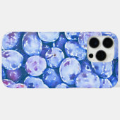 Coques Case-Mate iPhone Peinture aquarelle de prunes bleues (Verso (horizontal))