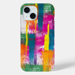 Coque Pour iPhone 15 Peinture arc-en-ciel artistique Abstraite