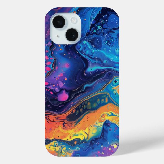 Coques Case-Mate iPhone Peinture arc-en-ciel pour liquide Abstrait mignonn (Verso)