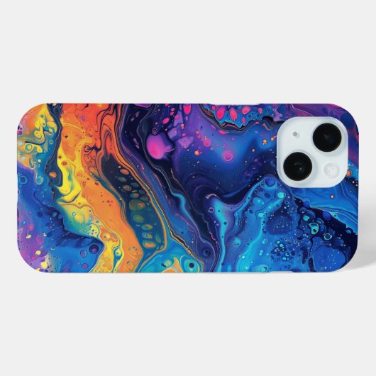 Coques Case-Mate iPhone Peinture arc-en-ciel pour liquide Abstrait mignonn (Verso (horizontal))