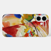 Coques Case-Mate iPhone Peinture avec Centre Vert par Wassily Kandinsky (Verso (horizontal))