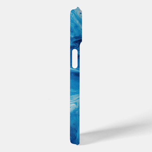 Coques Case-Mate iPhone Peinture Bleue Pour Liquide Abstrait Plutôt esthét (Verso / Droite)