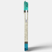 Coques Case-Mate iPhone Peinture Bois Look Burlap Monogramme rustique (Verso / Gauche)