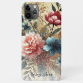 Coques Case-Mate iPhone Peinture botanique d'art fin de roses chic classiq (Dos)