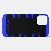 Coques Case-Mate iPhone Peinture Brush Strot Nom personnalisé Cool bleu no (Verso (horizontal))