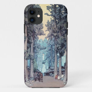 Coque iPhone 11 Peinture classique japonaise fraîche de forêt de