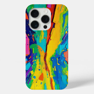 Coque iPhone 15 Pro Peinture colorée Abstraite