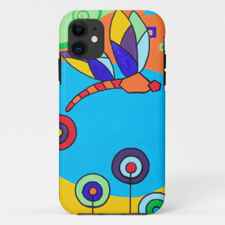 Coques Pour iPhone Peinture colorée de Lolipop de libellule