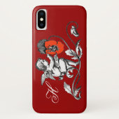 Coques Case-Mate iPhone PEINTURE D'ANGE UNE FLEUVE ROUGE, MONOGRAM, Rouge (Dos)