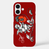 Coques Case-Mate iPhone PEINTURE D'ANGE UNE FLEUVE ROUGE, MONOGRAM, Rouge (Verso)