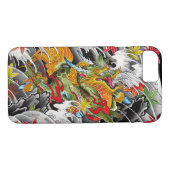 Coques Case-Mate iPhone Peinture d'aquarelle d'art de tatouage de Japonais (Dos (Horizontal))