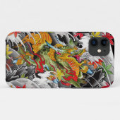 Coques Case-Mate iPhone Peinture d'aquarelle d'art de tatouage de Japonais (Dos (Horizontal))